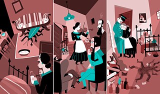 Szenen aus „Die Verwandlung“ von Franz Kafka © Illustrationen von Roberto Maján „Die Verwandlung“ von Franz Kafka